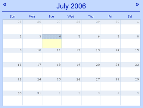 Big July Calendar
